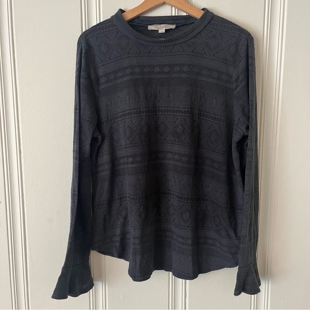 LOFT lace long sleeve top
